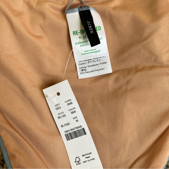 NWT J. Crew Blue Mist Baby Blue Curved Waist Cheeky Bikini Bottoms Sz M - Picture 13 of 13